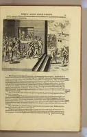 An illustration from Historiae antipodum siue Noui Orbis, qui vulgo Americae et Indiae Occidentalis nomine vsurpatur, pars nona: : continens veram et genvinam descriptionem duarum nauigationum Hollandicarum, quas Batavi diversas orbis partes magno animo, etsi varia fortuna, susceperunt. I. Et primo quidem libro narratur, quo pacto quinq[ue] naues, quae Amsterdamo soluerant. Magellanici freti angustiis superatis in Moluccas insulas pertendere conatae, diuerso euentu vsae fuerint, tribus scopum suum affecutis, duabus reliquis in periculoso illo stricto vi tempestarum variè afflectis, irritoque conamine tandem domum redire compulsis. II. Secundo libro felix & admirabilis Oliuerii van-der-Noort totius orbis periplus percensetur, vbi permulta memoratu dignissima, quae toto illo itinere occurrerunt, verè describuntur. Omnia hactenus confuse nec suo loco edita: nunc verò sublatis innumeris mendiis, interpretum Ablepsia admissis, decenter & ordine accurata: (1633)