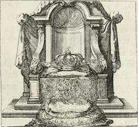 An illustration from Historia genealogica da casa real portugueza : desde a sua origem até o presente, com as familias illustres, que precedem dos reys, e dos serenissimos duques de Bragança ... (1735)