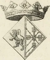 An illustration from Historia genealogica da casa real portugueza : desde a sua origem até o presente, com as familias illustres, que precedem dos reys, e dos serenissimos duques de Bragança ... (1735)
