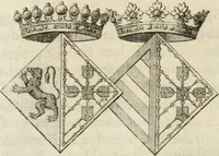 An illustration from Historia genealogica da casa real portugueza : desde a sua origem até o presente, com as familias illustres, que precedem dos reys, e dos serenissimos duques de Bragança ... (1735)