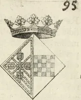 An illustration from Historia genealogica da casa real portugueza : desde a sua origem até o presente, com as familias illustres, que precedem dos reys, e dos serenissimos duques de Bragança ... (1735)