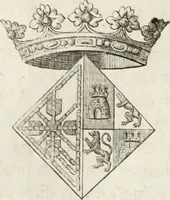 An illustration from Historia genealogica da casa real portugueza : desde a sua origem até o presente, com as familias illustres, que precedem dos reys, e dos serenissimos duques de Bragança ... (1735)