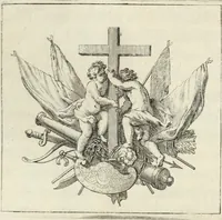An illustration from Historia genealogica da casa real portugueza : desde a sua origem até o presente, com as familias illustres, que precedem dos reys, e dos serenissimos duques de Bragança ... (1735)