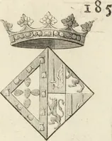 An illustration from Historia genealogica da casa real portugueza : desde a sua origem até o presente, com as familias illustres, que precedem dos reys, e dos serenissimos duques de Bragança ... (1735)