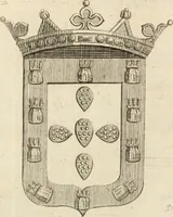 An illustration from Historia genealogica da casa real portugueza : desde a sua origem até o presente, com as familias illustres, que precedem dos reys, e dos serenissimos duques de Bragança ... (1735)