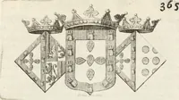 An illustration from Historia genealogica da casa real portugueza : desde a sua origem até o presente, com as familias illustres, que precedem dos reys, e dos serenissimos duques de Bragança ... (1735)