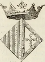 An illustration from Historia genealogica da casa real portugueza : desde a sua origem até o presente, com as familias illustres, que precedem dos reys, e dos serenissimos duques de Bragança ... (1735)