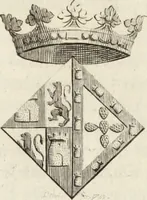 An illustration from Historia genealogica da casa real portugueza : desde a sua origem até o presente, com as familias illustres, que precedem dos reys, e dos serenissimos duques de Bragança ... (1735)