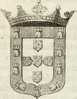 An illustration from Historia genealogica da casa real portugueza : desde a sua origem até o presente, com as familias illustres, que precedem dos reys, e dos serenissimos duques de Bragança ... (1735)