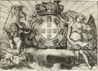 An illustration from Historia genealogica da casa real portugueza : desde a sua origem até o presente, com as familias illustres, que precedem dos reys, e dos serenissimos duques de Bragança ... (1735)