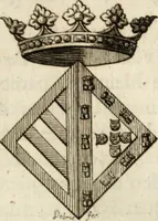 An illustration from Historia genealogica da casa real portugueza : desde a sua origem até o presente, com as familias illustres, que precedem dos reys, e dos serenissimos duques de Bragança ... (1735)