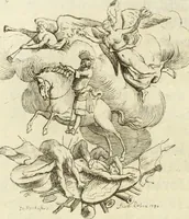 An illustration from Historia genealogica da casa real portugueza : desde a sua origem até o presente, com as familias illustres, que precedem dos reys, e dos serenissimos duques de Bragança ... (1735)