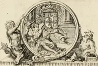 An illustration from Historia genealogica da casa real portugueza : desde a sua origem até o presente, com as familias illustres, que precedem dos reys, e dos serenissimos duques de Bragança ... (1735)