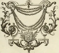 An illustration from Historia genealogica da casa real portugueza : desde a sua origem até o presente, com as familias illustres, que precedem dos reys, e dos serenissimos duques de Bragança ... (1735)