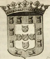 An illustration from Historia genealogica da casa real portugueza : desde a sua origem até o presente, com as familias illustres, que precedem dos reys, e dos serenissimos duques de Bragança ... (1735)