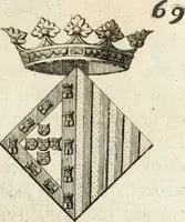 An illustration from Historia genealogica da casa real portugueza : desde a sua origem até o presente, com as familias illustres, que precedem dos reys, e dos serenissimos duques de Bragança ... (1735)