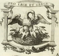 An illustration from Historia genealogica da casa real portugueza : desde a sua origem até o presente, com as familias illustres, que precedem dos reys, e dos serenissimos duques de Bragança ... (1735)