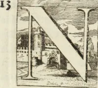 An illustration from Historia genealogica da casa real portugueza : desde a sua origem até o presente, com as familias illustres, que precedem dos reys, e dos serenissimos duques de Bragança ... (1735)