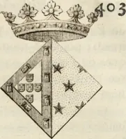 An illustration from Historia genealogica da casa real portugueza : desde a sua origem até o presente, com as familias illustres, que precedem dos reys, e dos serenissimos duques de Bragança ... (1735)