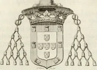 An illustration from Historia genealogica da casa real portugueza : desde a sua origem até o presente, com as familias illustres, que precedem dos reys, e dos serenissimos duques de Bragança ... (1735)