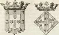 An illustration from Historia genealogica da casa real portugueza : desde a sua origem até o presente, com as familias illustres, que precedem dos reys, e dos serenissimos duques de Bragança ... (1735)