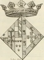 An illustration from Historia genealogica da casa real portugueza : desde a sua origem até o presente, com as familias illustres, que precedem dos reys, e dos serenissimos duques de Bragança ... (1735)