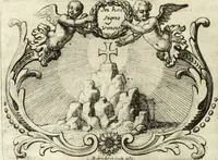 An illustration from Historia genealogica da casa real portugueza : desde a sua origem até o presente, com as familias illustres, que precedem dos reys, e dos serenissimos duques de Bragança ... (1735)
