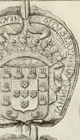 An illustration from Historia genealogica da casa real portugueza : desde a sua origem até o presente, com as familias illustres, que precedem dos reys, e dos serenissimos duques de Bragança ... (1735)