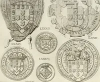 An illustration from Historia genealogica da casa real portugueza : desde a sua origem até o presente, com as familias illustres, que precedem dos reys, e dos serenissimos duques de Bragança ... (1735)