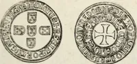 An illustration from Historia genealogica da casa real portugueza : desde a sua origem até o presente, com as familias illustres, que precedem dos reys, e dos serenissimos duques de Bragança ... (1735)