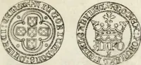 An illustration from Historia genealogica da casa real portugueza : desde a sua origem até o presente, com as familias illustres, que precedem dos reys, e dos serenissimos duques de Bragança ... (1735)