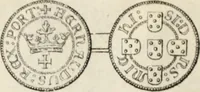 An illustration from Historia genealogica da casa real portugueza : desde a sua origem até o presente, com as familias illustres, que precedem dos reys, e dos serenissimos duques de Bragança ... (1735)