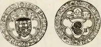 An illustration from Historia genealogica da casa real portugueza : desde a sua origem até o presente, com as familias illustres, que precedem dos reys, e dos serenissimos duques de Bragança ... (1735)