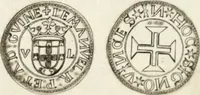 An illustration from Historia genealogica da casa real portugueza : desde a sua origem até o presente, com as familias illustres, que precedem dos reys, e dos serenissimos duques de Bragança ... (1735)
