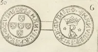 An illustration from Historia genealogica da casa real portugueza : desde a sua origem até o presente, com as familias illustres, que precedem dos reys, e dos serenissimos duques de Bragança ... (1735)