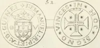An illustration from Historia genealogica da casa real portugueza : desde a sua origem até o presente, com as familias illustres, que precedem dos reys, e dos serenissimos duques de Bragança ... (1735)