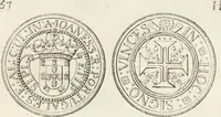 An illustration from Historia genealogica da casa real portugueza : desde a sua origem até o presente, com as familias illustres, que precedem dos reys, e dos serenissimos duques de Bragança ... (1735)
