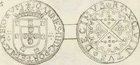 An illustration from Historia genealogica da casa real portugueza : desde a sua origem até o presente, com as familias illustres, que precedem dos reys, e dos serenissimos duques de Bragança ... (1735)