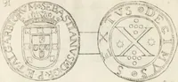 An illustration from Historia genealogica da casa real portugueza : desde a sua origem até o presente, com as familias illustres, que precedem dos reys, e dos serenissimos duques de Bragança ... (1735)