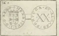An illustration from Historia genealogica da casa real portugueza : desde a sua origem até o presente, com as familias illustres, que precedem dos reys, e dos serenissimos duques de Bragança ... (1735)