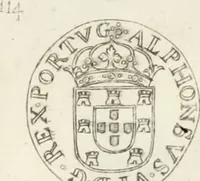 An illustration from Historia genealogica da casa real portugueza : desde a sua origem até o presente, com as familias illustres, que precedem dos reys, e dos serenissimos duques de Bragança ... (1735)