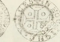 An illustration from Historia genealogica da casa real portugueza : desde a sua origem até o presente, com as familias illustres, que precedem dos reys, e dos serenissimos duques de Bragança ... (1735)