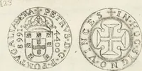 An illustration from Historia genealogica da casa real portugueza : desde a sua origem até o presente, com as familias illustres, que precedem dos reys, e dos serenissimos duques de Bragança ... (1735)