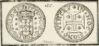 An illustration from Historia genealogica da casa real portugueza : desde a sua origem até o presente, com as familias illustres, que precedem dos reys, e dos serenissimos duques de Bragança ... (1735)