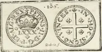 An illustration from Historia genealogica da casa real portugueza : desde a sua origem até o presente, com as familias illustres, que precedem dos reys, e dos serenissimos duques de Bragança ... (1735)