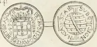 An illustration from Historia genealogica da casa real portugueza : desde a sua origem até o presente, com as familias illustres, que precedem dos reys, e dos serenissimos duques de Bragança ... (1735)