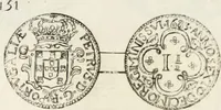 An illustration from Historia genealogica da casa real portugueza : desde a sua origem até o presente, com as familias illustres, que precedem dos reys, e dos serenissimos duques de Bragança ... (1735)