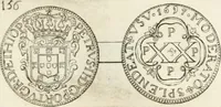 An illustration from Historia genealogica da casa real portugueza : desde a sua origem até o presente, com as familias illustres, que precedem dos reys, e dos serenissimos duques de Bragança ... (1735)