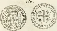 An illustration from Historia genealogica da casa real portugueza : desde a sua origem até o presente, com as familias illustres, que precedem dos reys, e dos serenissimos duques de Bragança ... (1735)