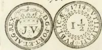 An illustration from Historia genealogica da casa real portugueza : desde a sua origem até o presente, com as familias illustres, que precedem dos reys, e dos serenissimos duques de Bragança ... (1735)